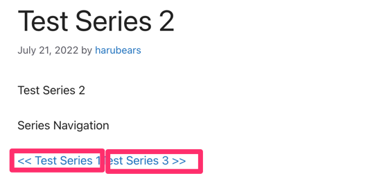 previous and next series